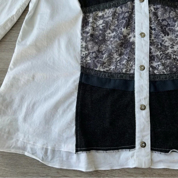 Steilmann Stretchy Patchwork Button Down  Shirt - Picture 10 of 16